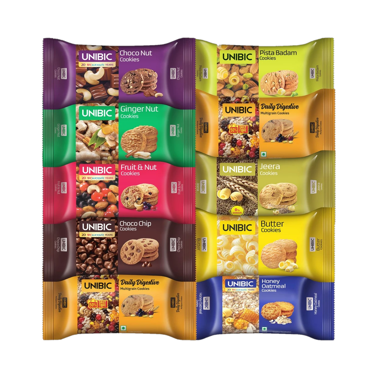 UNIBIC Assorted Cookies Biscuit (10 x 67.5 g)