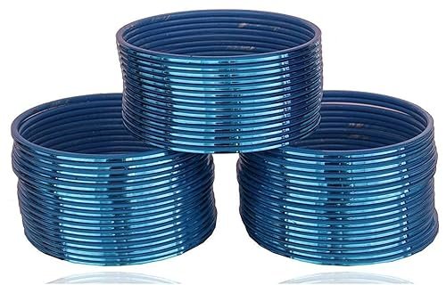 Generic Oneness Plane Glossy Metal Bangles Set for Women and Girls - (Pack of 36 Bangles) _Available in Many Colours