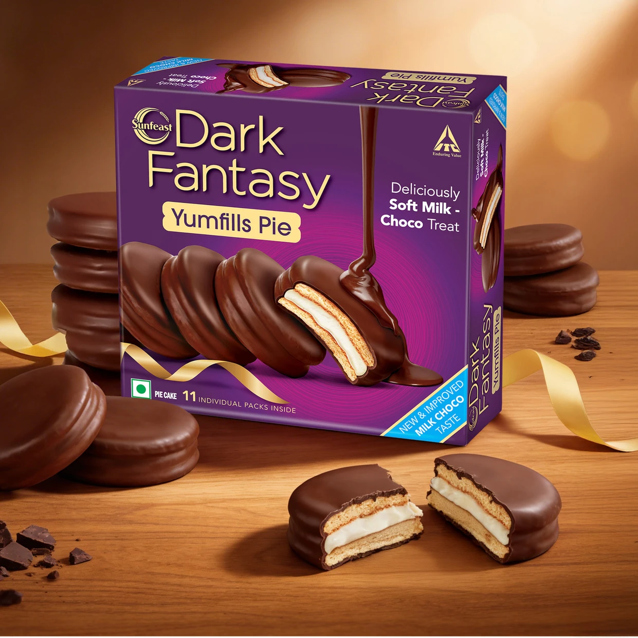 Sunfeast Dark Fantasy Yumfills Cookie Cake Biscuit (242 g)