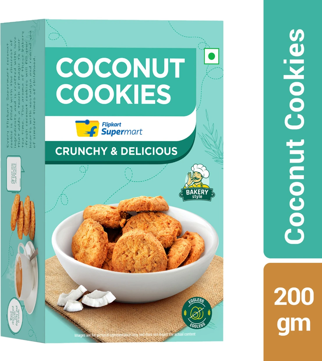 Flipkart Supermart Coconut Cookies Biscuit (200 g)