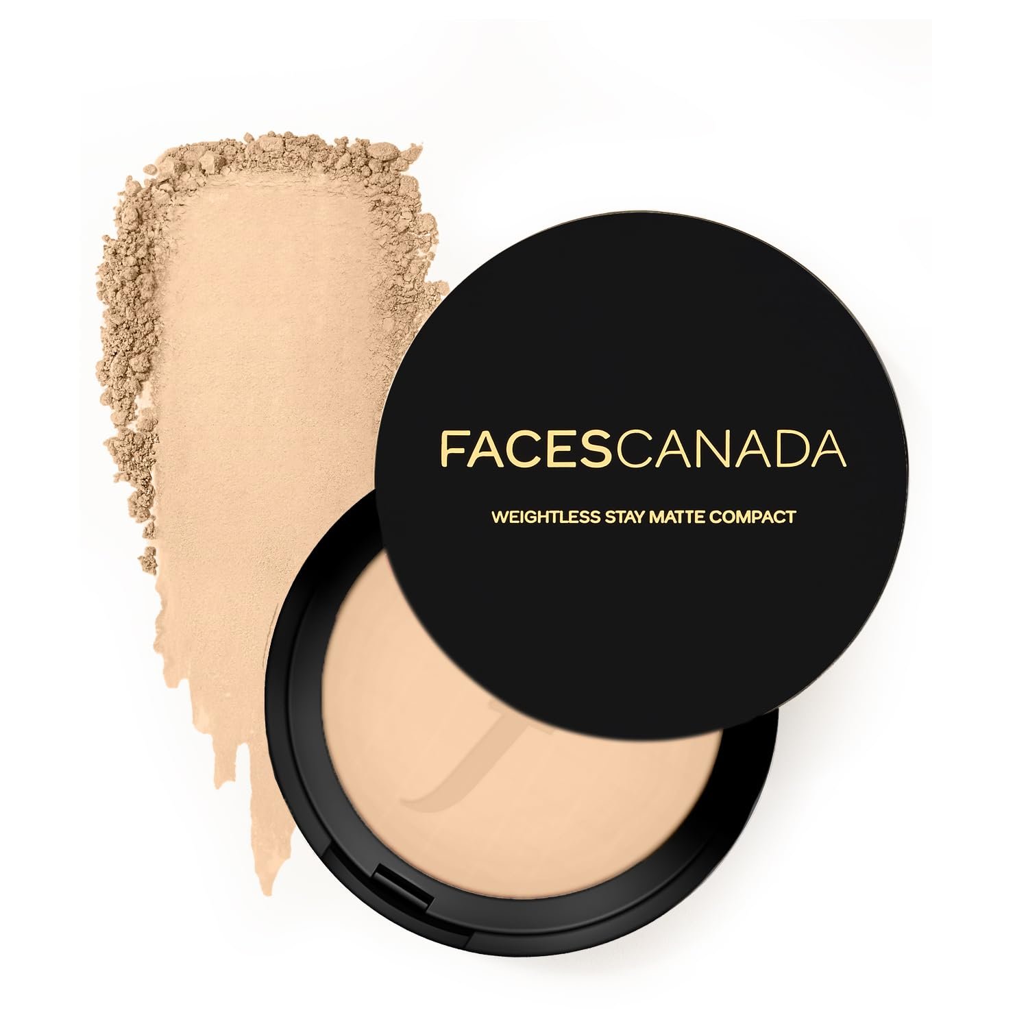 FACESCANADA Weightless Stay Matte Finish Compact Powder - Natural, 9g | Non Oily Matte Look |