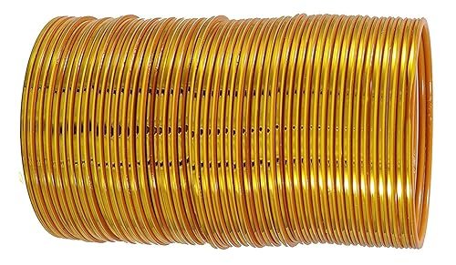 Generic Oneness Plane Glossy Metal Bangles Set for Women and Girls - (Pack of 36 Bangles) _Available in Many Colours