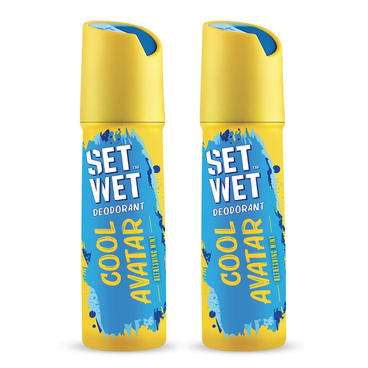 Set Wet Deodorant Spray For Men Cool Avatar Refreshing Mint, 150ml (Pack of 2)