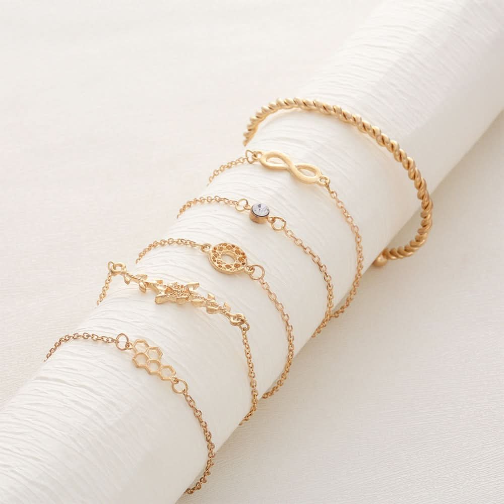 Rose Gold Bangle Set (6 pcs)