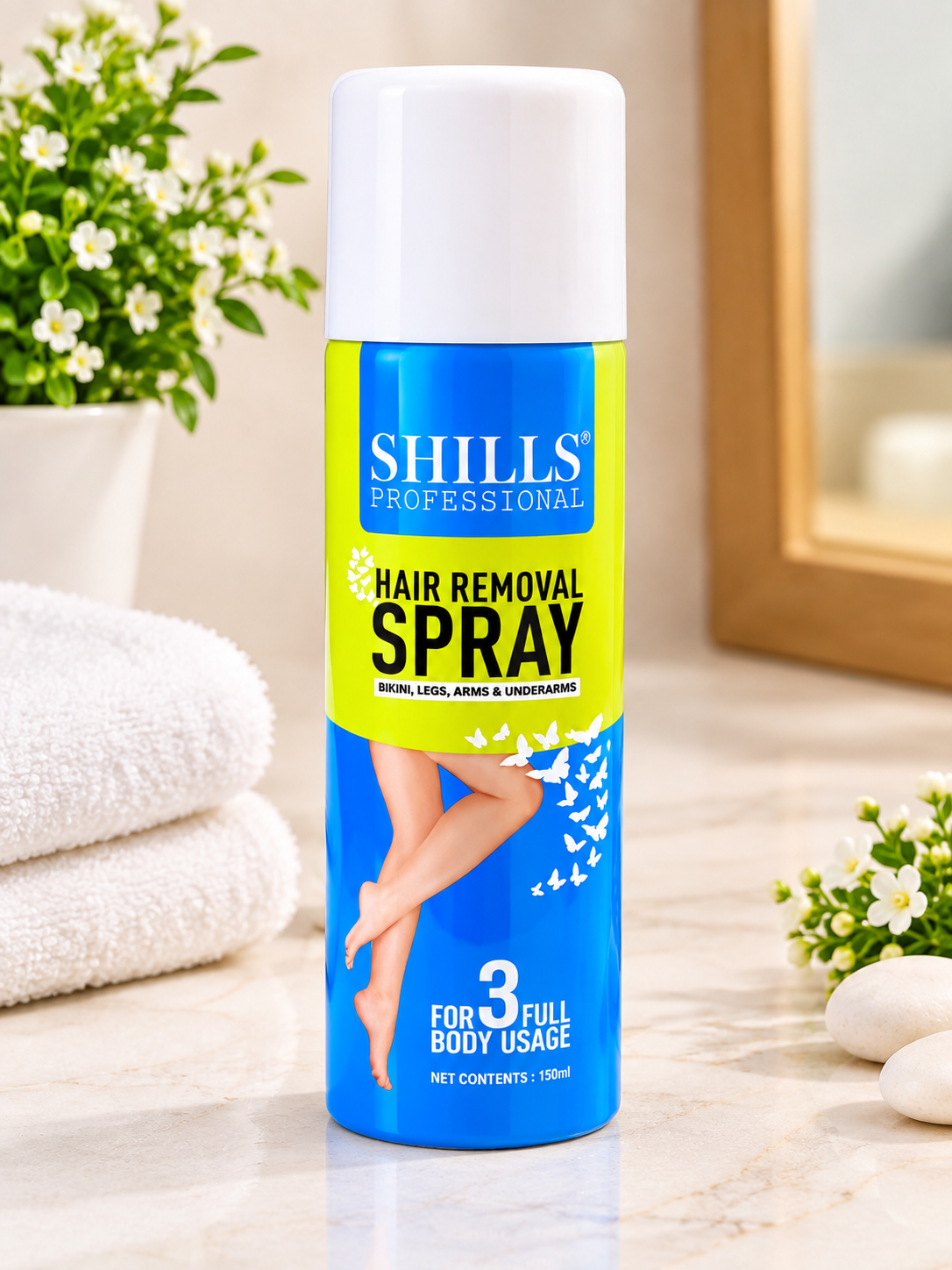 Shills Professional Hair Removal Spray for Women & Men 150ml