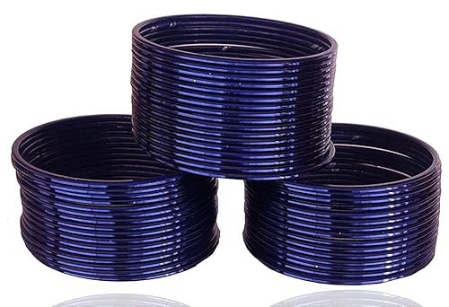Generic Oneness Plane Glossy Metal Bangles Set for Women and Girls - (Pack of 36 Bangles) _Available in Many Colours