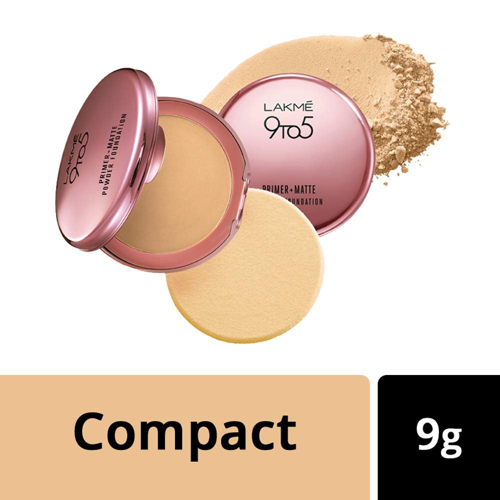 LAKMÉ 9 to 5 Foundation Compact for all skin types, Ivory Cream, 9g