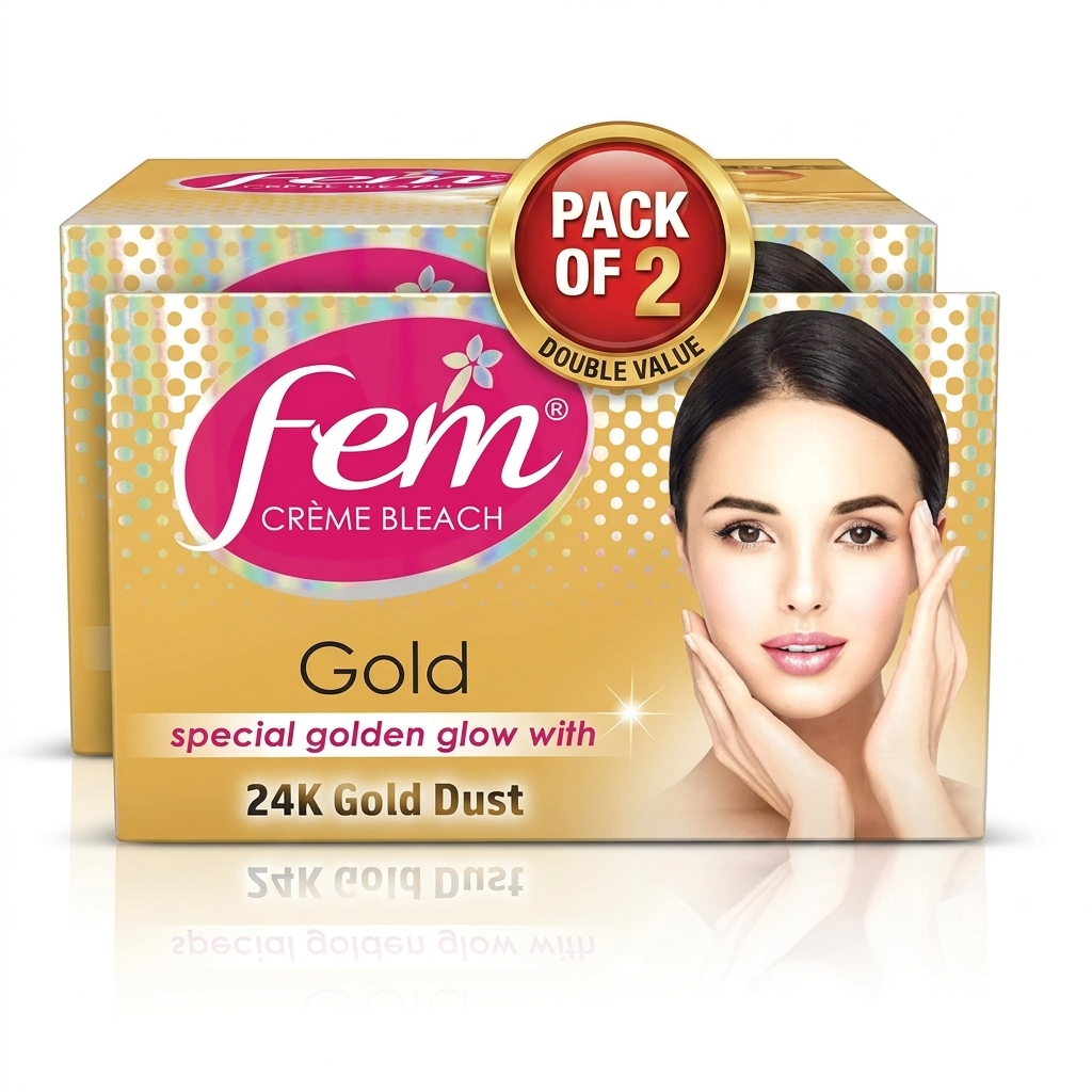 Fem Fairness Naturals Gold Skin Bleach,  ( PACK OF 2 )