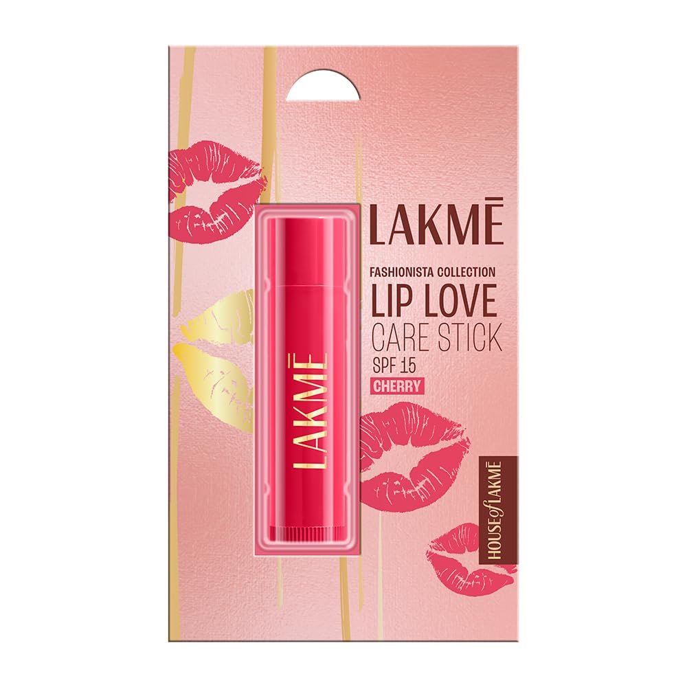 Lakme Lip Love Care Stick Cherry, with 10% Vitamin E Complex,