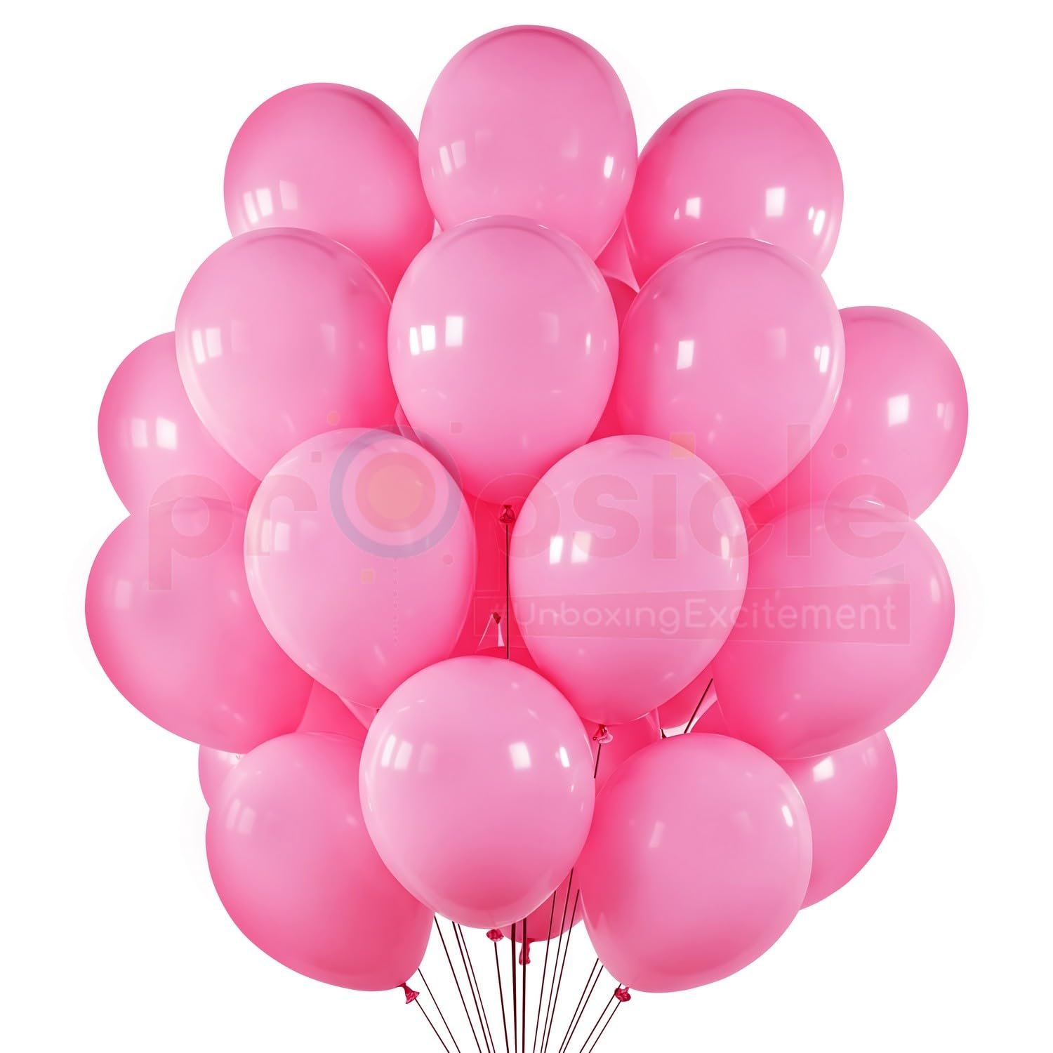 Propsicle Pink Metallic Balloons Latex 12 Inch Pack of 50 for Birthday Decoration, Baby Shower Decor, Princess Theme Setup, Bachelorette Decoration, Welcome Baby Celebration Supplies