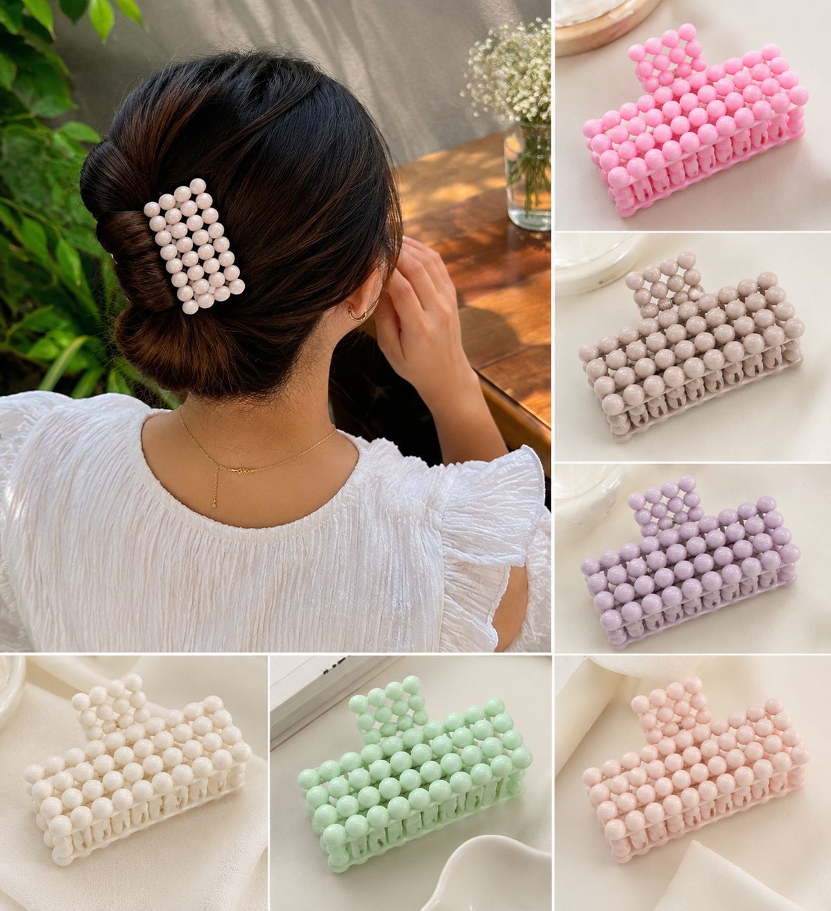 3 Pcs pop Hair Clips ,Hair Claw Clips, Acrylic Resin Alligator Hair Clip For Women Hair Accessories (BIG CLIP)