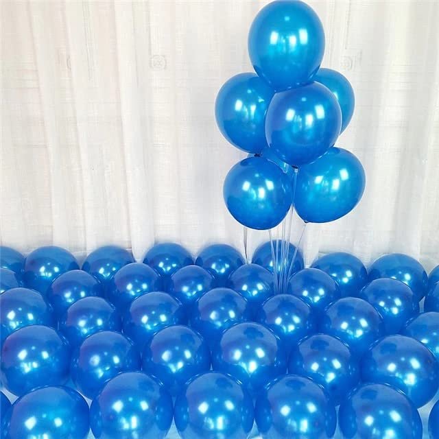Flyloons Blue Balloons Pack of 50 for birthday decoration items also suitable for Anniversary, Wedding, Celebration, Party