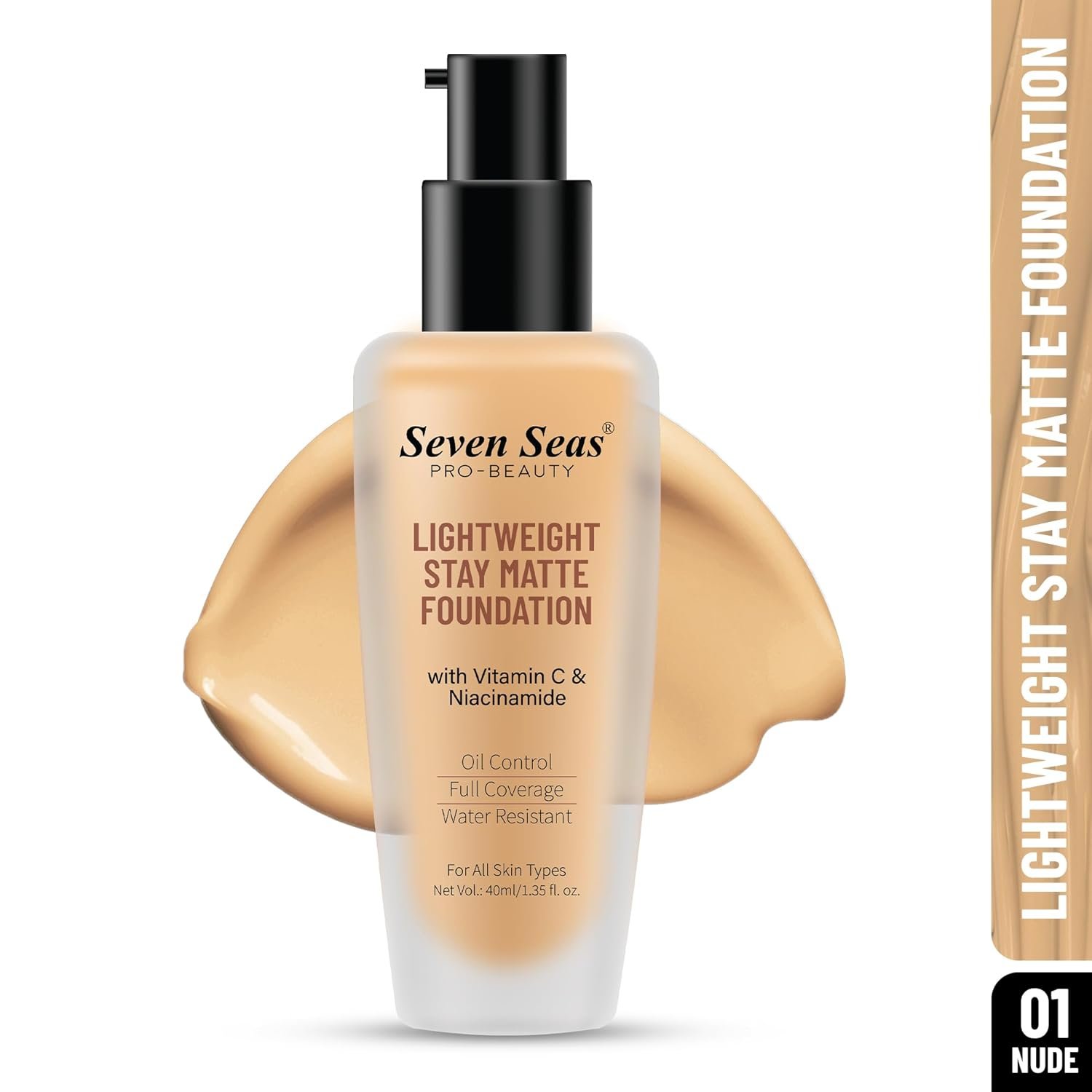 Seven Seas Stay Matte Lightweight Foundation for Face Makeup,