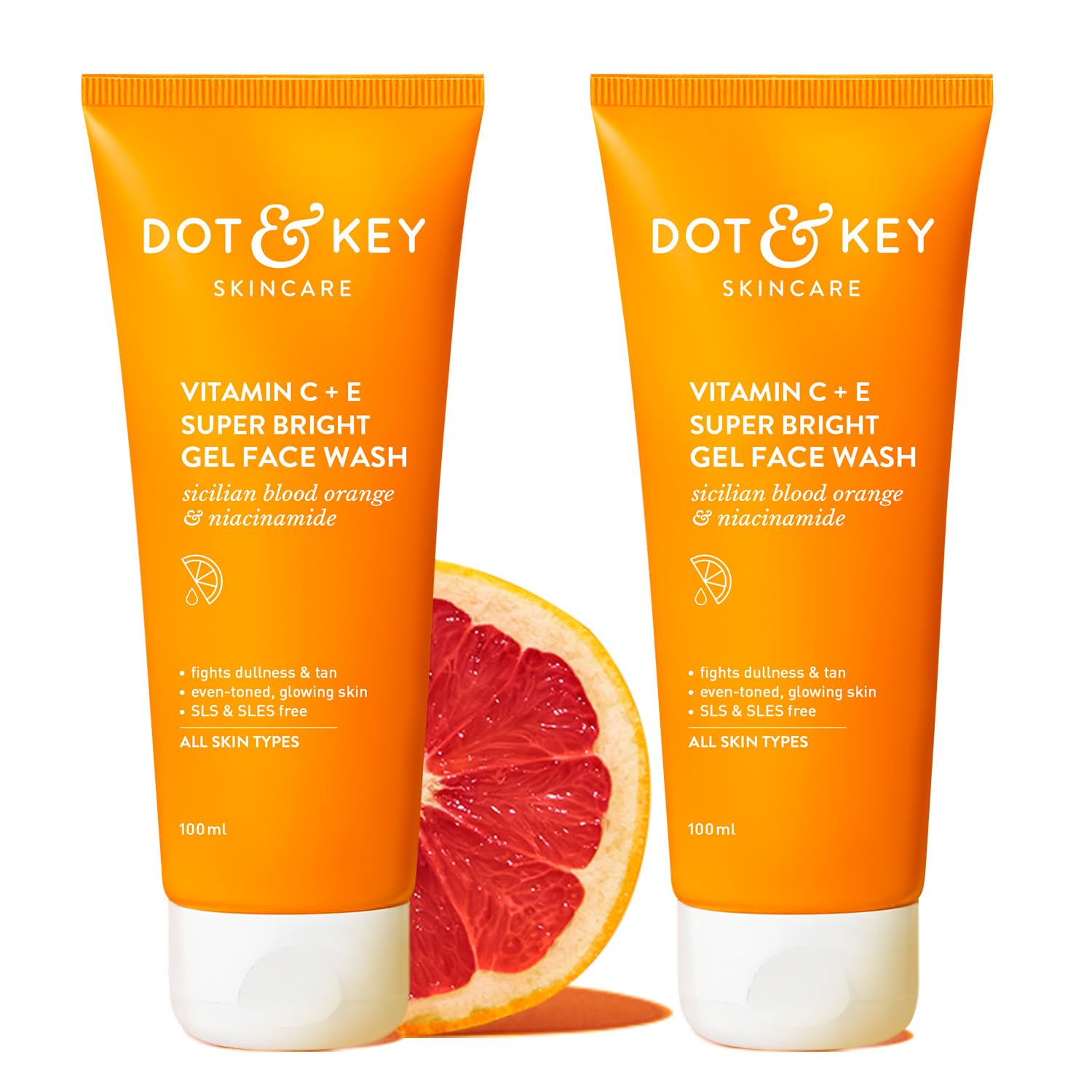 Dot & Key Vitamin C + E Super Bright Gel Face Wash Combo | For Glowing And Brightening Skin | All Skin Types