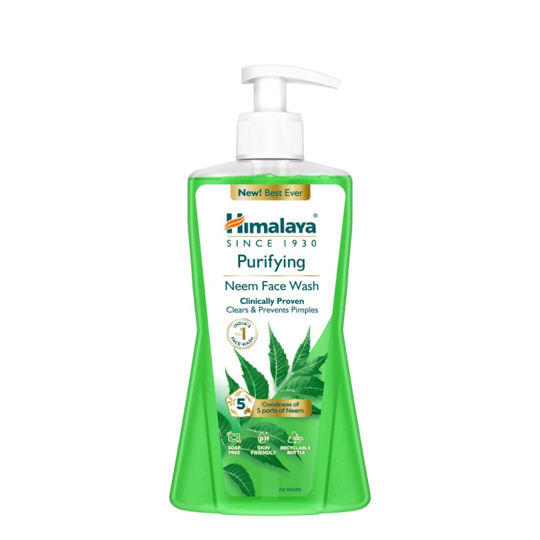 Himalaya Purifying Neem Face Wash|Clears and Prevents Pimples & Acne|Made with 5 parts of Neem|