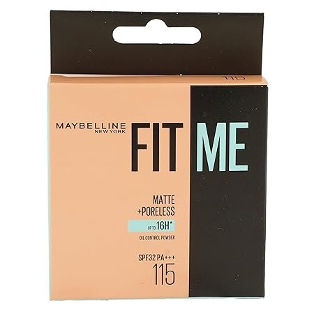 Maybelline New York Fit Me 12Hr Matte+Poreless Spf28 Pa+++ Oil Control Compact Powder For Normal Skin Types