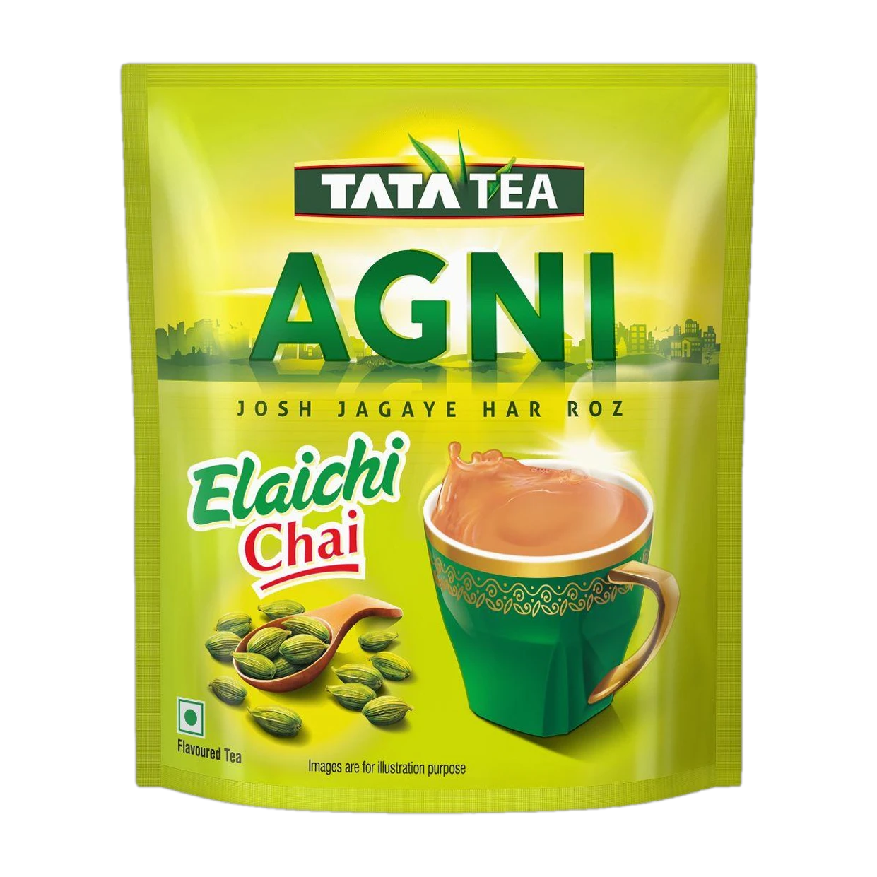 Tata Tea Agni Elaichi Flavoured Strong Black Tea 1 kg Pack Tea Pouch (1 kg)