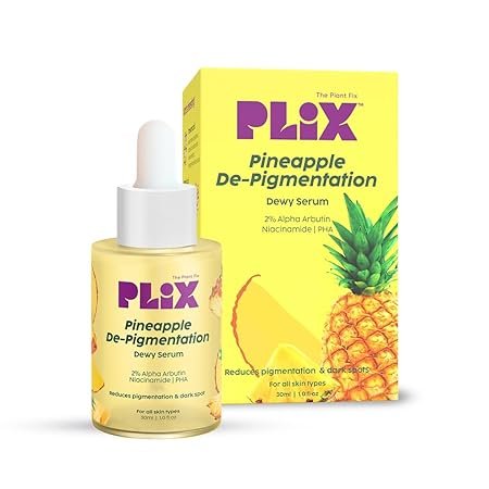 The Plant Fix Plix 2% Alpha Arbutin Pineapple De-Pigmentation Dewy Face Serum for Pigmentation & Dark Spots Removal for Unisex