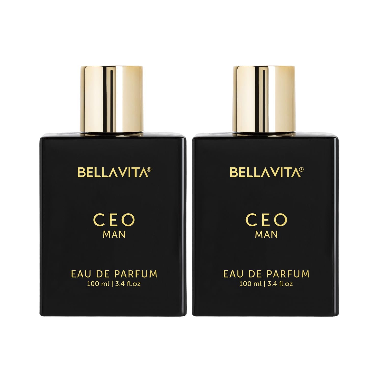 Bella Vita Luxury CEO Men Long Lasting Perfume for Man | EDP Pack of 2 x 100ml | Lemon, Lavender, Tonka, Mandarin & Vetiver