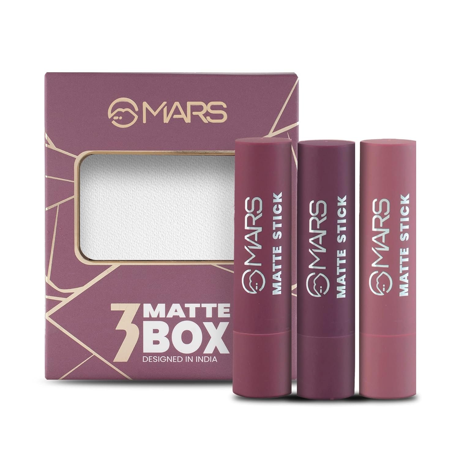 MARS Matte Box Set of 3 Lipsticks for Women | Pack of 3 Lipsticks
