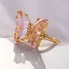 Crystal Butterfly Ring