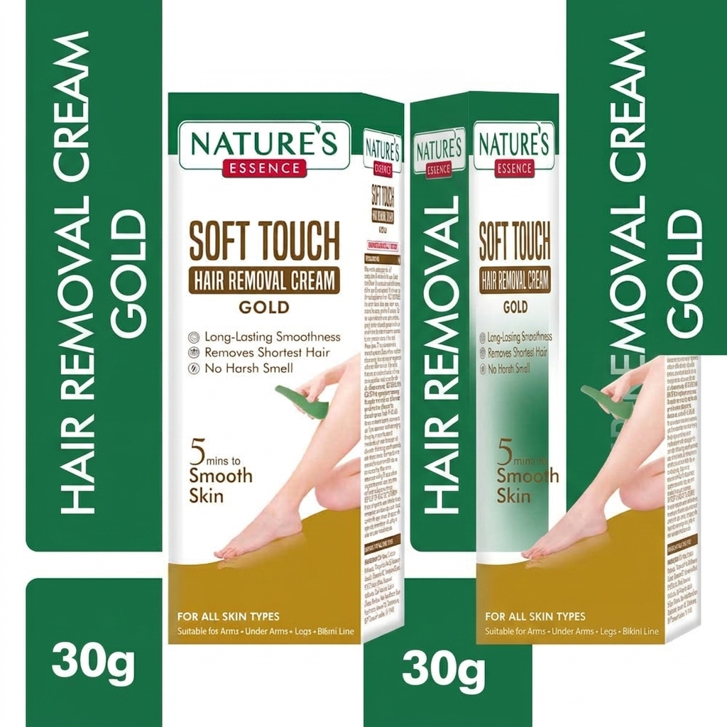 NATURES ESSENCE Soft Touch Hair Removal Cream - Gold ( Pack of 2 )