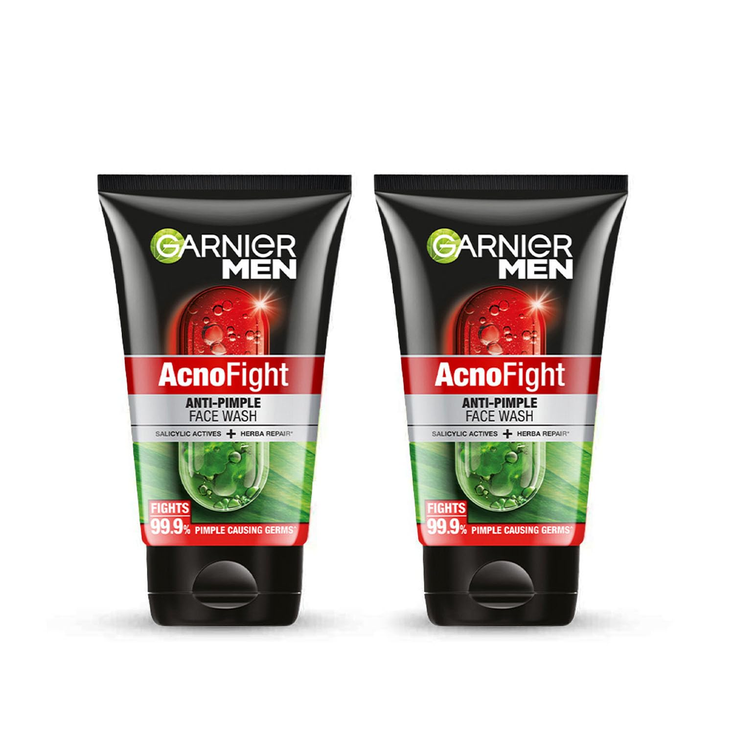 Garnier Men, Anti-Pimple Face Wash, Repairs Skin & Balances Oils, AcnoFight, 150 g (Pack of 2)