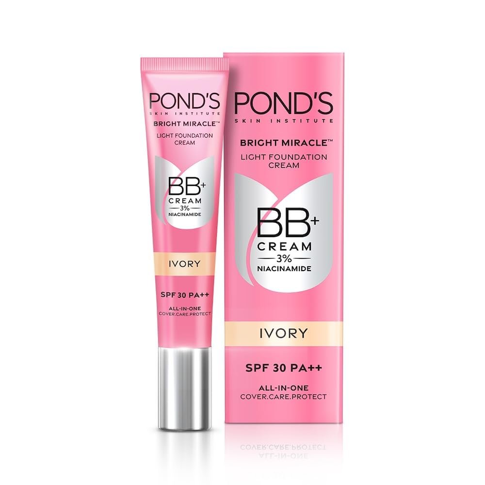 POND'S BB+ Cream | Instant Spot Coverage | Light Make-up Glow | Ivory 18g