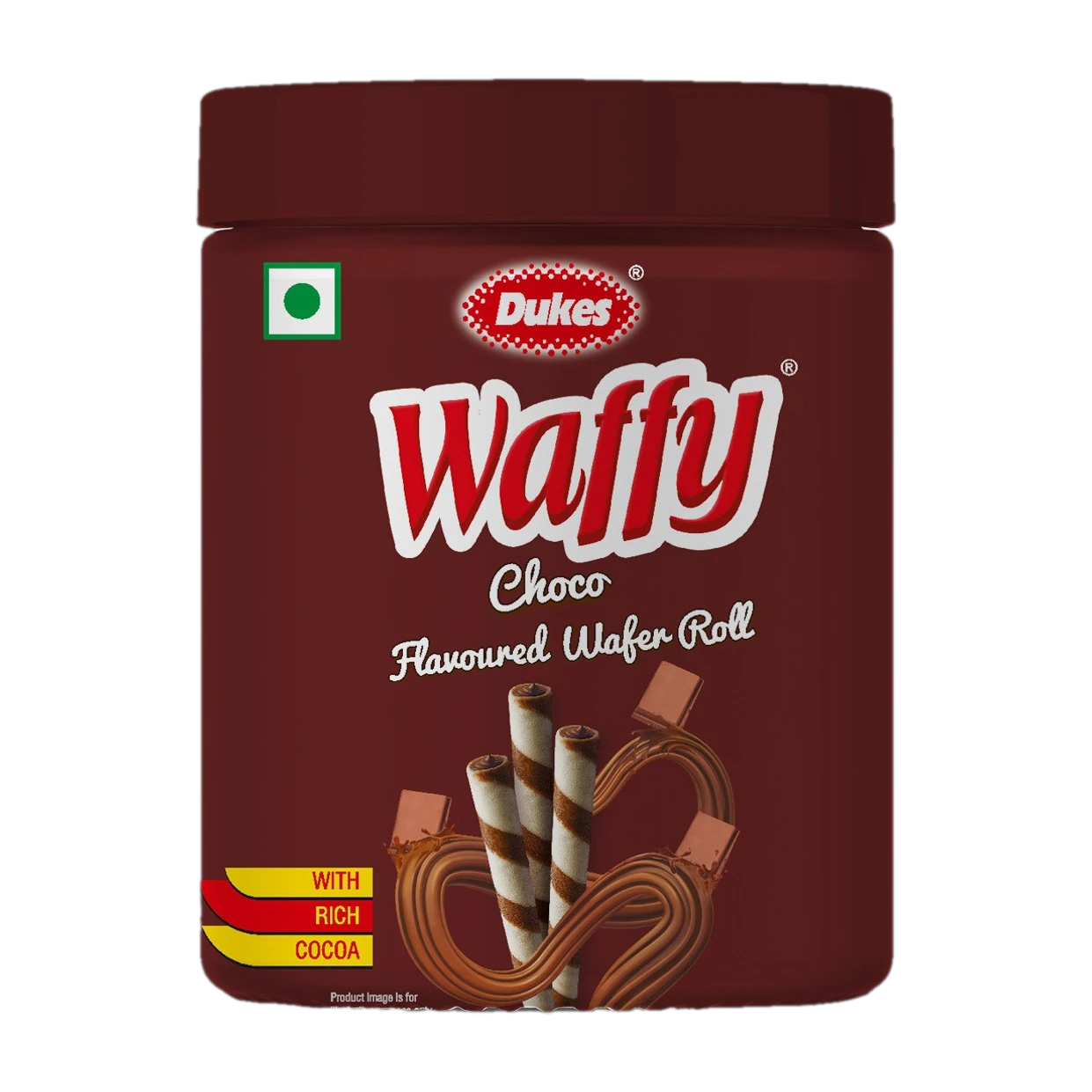 Dukes Waffy Chocolate flavoured Wafer roll Waffles (250 g)