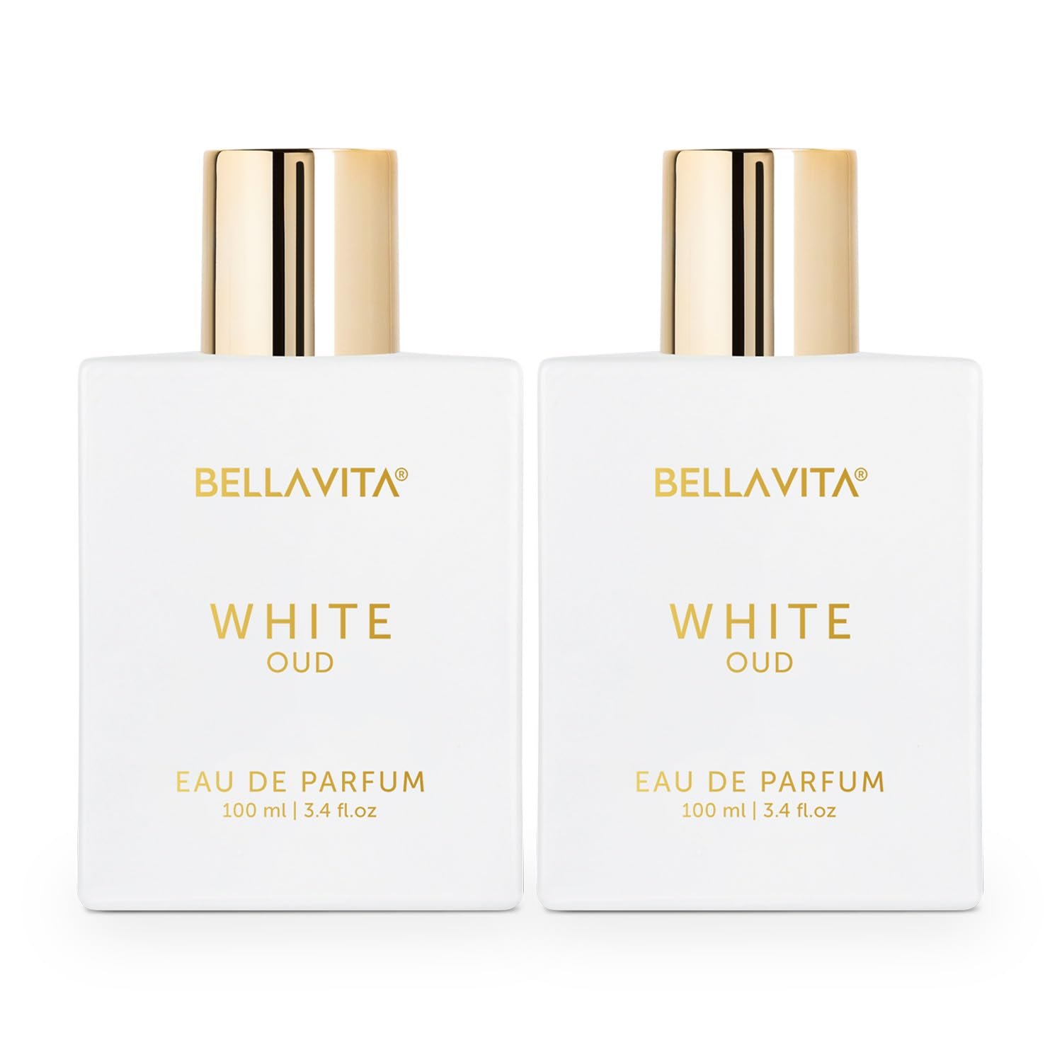 Bella Vita Luxury White Oud Unisex | Long Lasting Perfume for Man and Woman | EDP Pack of 2 x 100ml