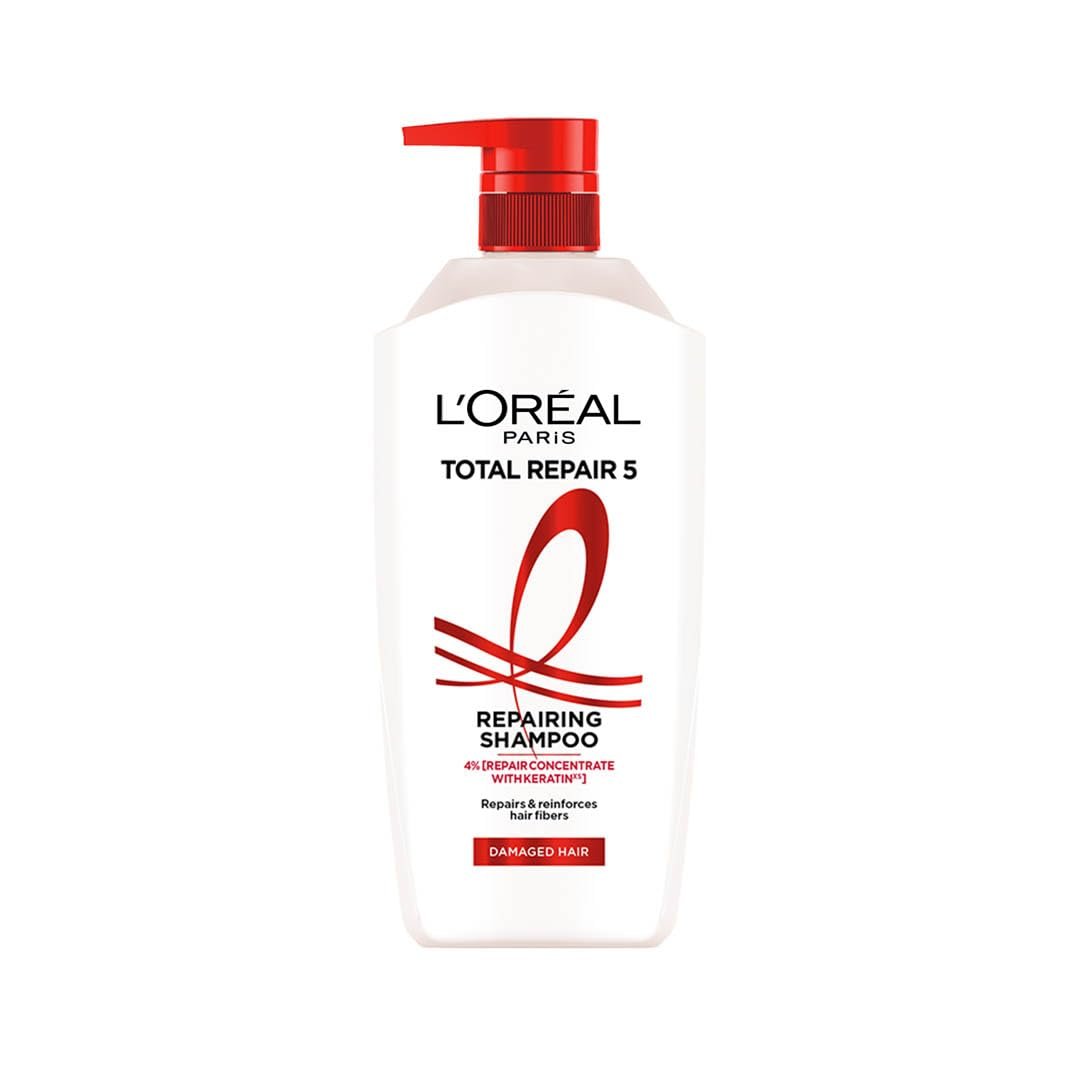 L'Oreal Paris Total Repair 5 Shampoo, For Repairing 5 Signs Of Damaged Hair, With Keratin Xs | 800Ml