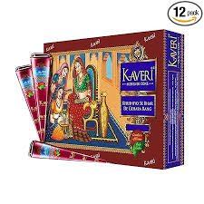 Kaveri Natural Henna Mehandi Cone for Hands & Hair Herbal Rajasthani Henna Paste in Natural Dark Brown Color