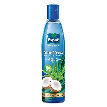 Parachute Advansed Aloe Vera Enriched Coconut Hair Oil Gold | 5X Aloe Vera | Makes Hair Sooperr Soft | 225ml